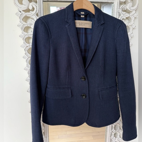 Burberry Blue Blazer Tailored Suit Jacket • 4 - Picture 5 of 11